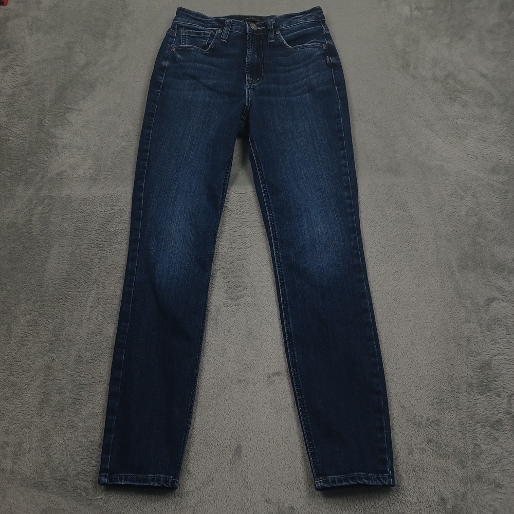 Silver‎ Jeans Womens 25 Blue Denim High Note Skinny Fit Casual Distressed Modern